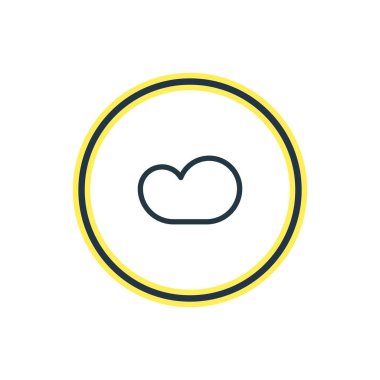 Bulut depolama anahat vektör Illustration. Güzel ağ öğesi de teknoloji öğesi olarak kullanılabilir.