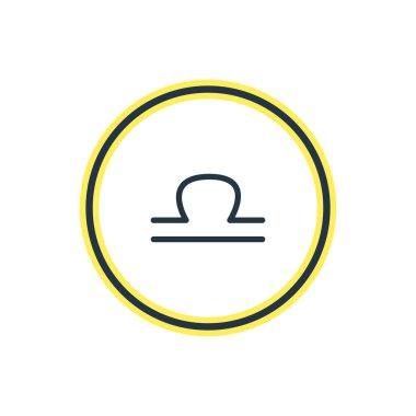 Terazi anahat vektör Illustration. Güzel Galaxy öğesi de ölçekler öğesi olarak kullanılabilir.