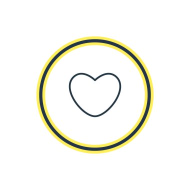 Kalp anahat vektör Illustration. Güzel aşk öğesi de ruh öğesi olarak kullanılabilir.