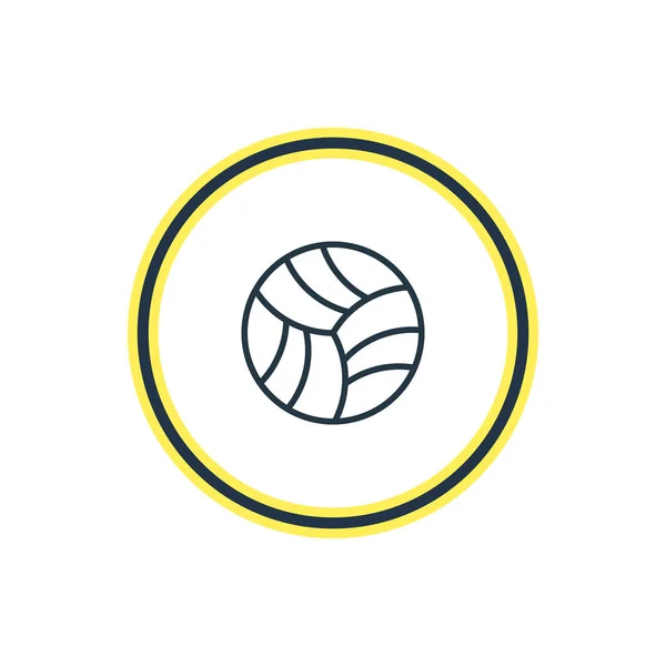 Ilustração vetorial do contorno do voleibol. Elemento de esporte bonito também pode ser usado como elemento de jogo . —  Vetores de Stock
