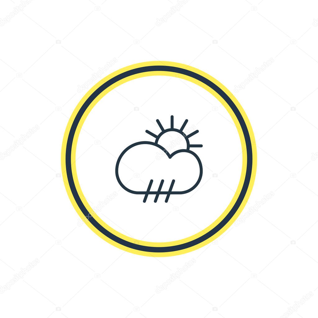 Vector Illustration Of Sunlight Outline. Beautiful Sky Element Also Can Be Used As Rain Element.