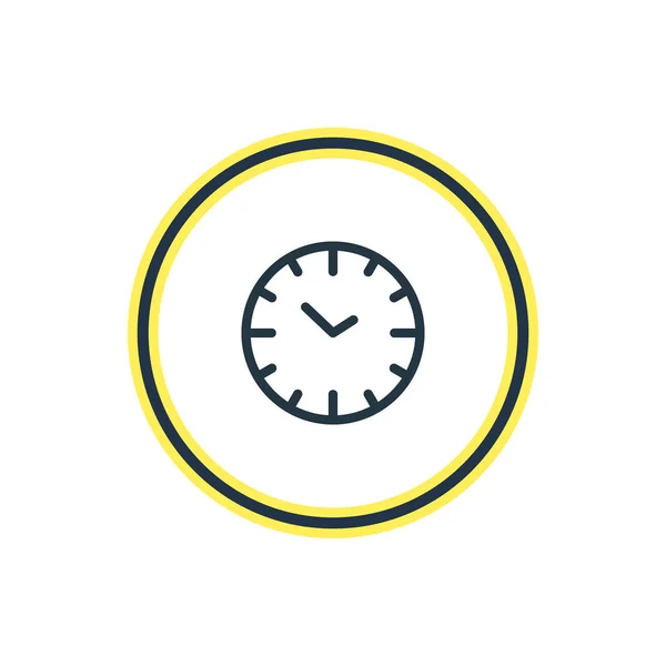 Vector illustration of clock icon line. Beautiful lifestyle element also can be used as watch element. — Stock Vector