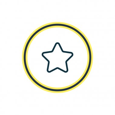 Yıldız simgesi çizgi vektör Illustration. Güzel ek öğe simgesi öğe puan olarak da kullanılabilir.