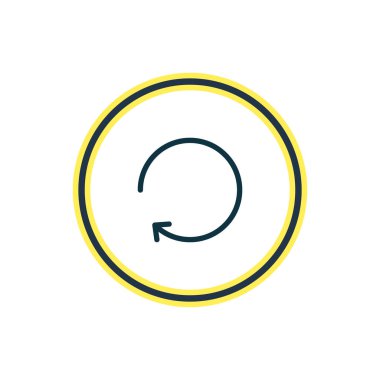 Yenileme simgesi çizgi vektör Illustration. Güzel app öğesi de simgesi öğesi yeniden olarak kullanılabilir.