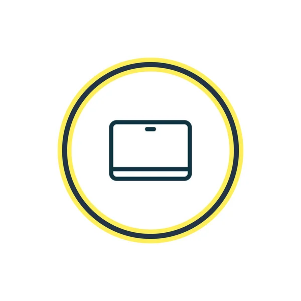 Vektoros illusztráció tabletta ikon vonal. Gyönyörű munkahelyi elem is lehet használni, mint palmtop ikon elem. — Stock Vector