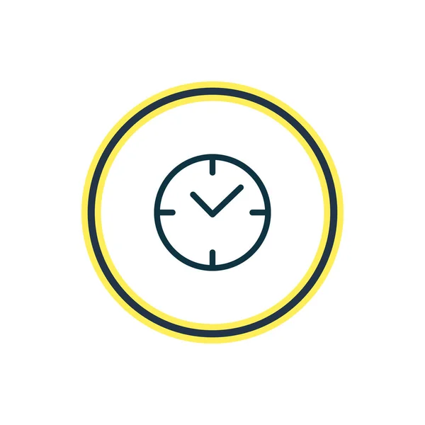 Ilustración vectorial de la línea de icono de tiempo. Hermoso elemento de aplicación también se puede utilizar como elemento icono del reloj . — Vector de stock