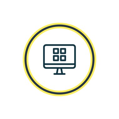 Sistem kutsal kişilerin resmi çizgi vektör Illustration. Güzel web öğesi de işletim sistemi istemci simgesi öğesi kullanılabilir.