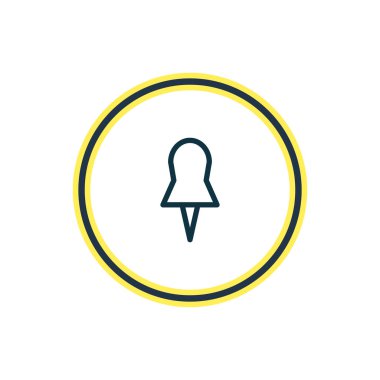 raptiye simgesini satır Illustration. Güzel çalışma öğesi de PIN simgesi öğesi olarak kullanılabilir.