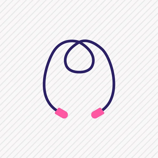 Illustration vectorielle de corde sautante icône ligne colorée. Bel élément sportif peut également être utilisé comme élément icône de corde à sauter . — Image vectorielle