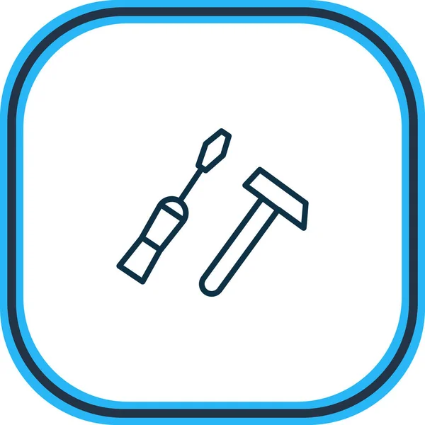 Vector illustration of carpentry icon line. Beautiful lifestyle element also can be used as tool icon element. — ストックベクタ