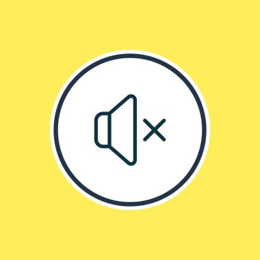 Dilsiz simge çizgisi çizimi. Güzel müzik ögesi ayrıca sessizlik simgesi olarak da kullanılabilir.