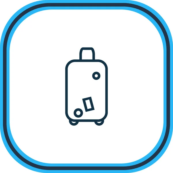 Ilustracja linii ikony wózka torby. Piękny element hotelowy może być również wykorzystywany jako element ikony bagażu. — Zdjęcie stockowe