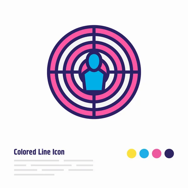 illustration of target audience icon colored line. Beautiful advertising element also can be used as aiming icon element.