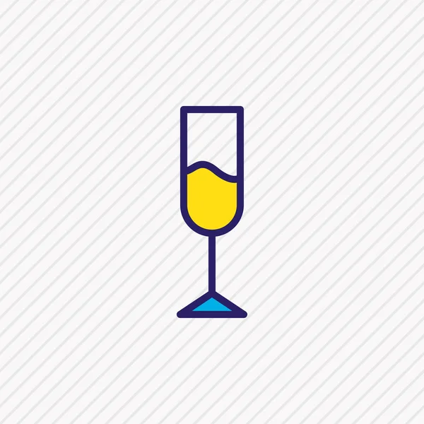 Vector illustration of alcohol icon colored line. Beautiful eating element also can be used as wineglass icon element. — Stock Vector