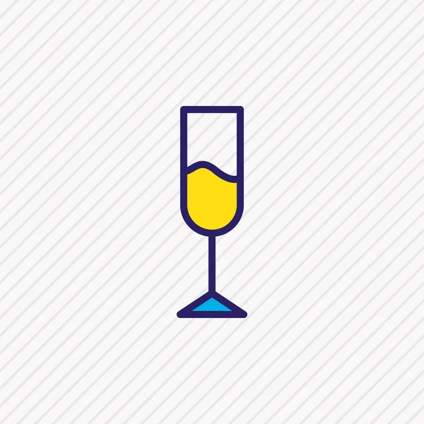 알코올 아이콘의 색상 라인의 그림. 아름다운 레스토랑 요소는 또한 wineglass 아이콘 요소로 사용 될 수있습니다.. — 스톡 사진
