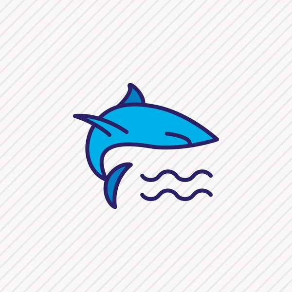 Illustration of shark icon colored line. Beautiful sea element also can be used as fin icon element. — Stock Photo, Image