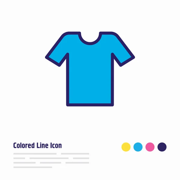 Иллюстрация иконки цветной линии футболки. Элемент одежды также может быть использован в качестве значка поло . — стоковое фото
