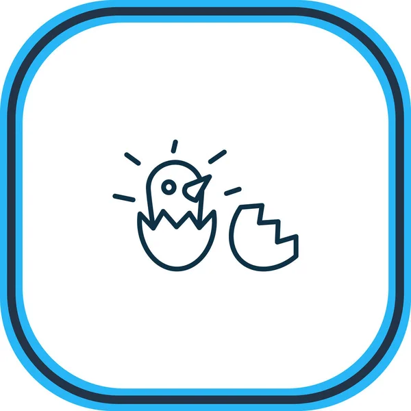 Wektorowa ilustracja linii ikon urodzin. Piękny element emoji może być również używany jako element ikony ptaków. — Wektor stockowy