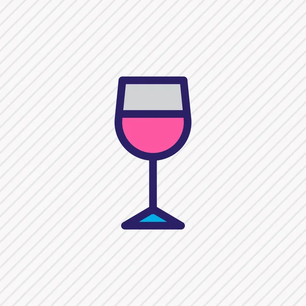 Ilustração vetorial da linha colorida de ícones de vinho. Elemento de estilo de vida bonito também pode ser usado como elemento ícone cabernet . — Vetor de Stock