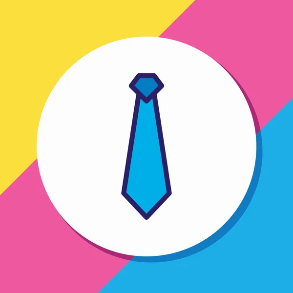 Illustration de cravate icône ligne colorée. Bel élément de vêtement peut également être utilisé comme élément icône cravate . — Photo