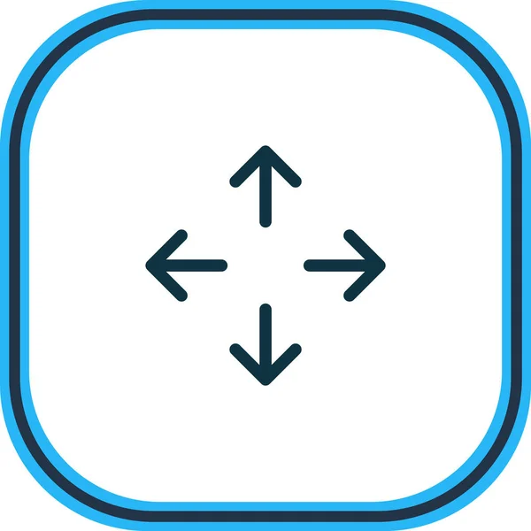 Ilustración vectorial de la línea del icono de movimiento. Hermoso elemento de aplicación también se puede utilizar como elemento icono de dirección . — Vector de stock