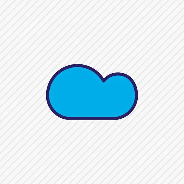 Ilustração vetorial da linha colorida do ícone da nuvem. Elemento clima bonito também pode ser usado como elemento ícone nublado. — Vetor de Stock