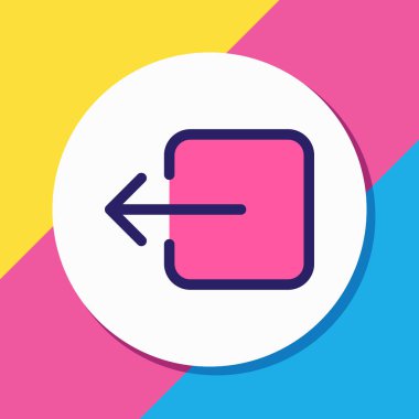 İmza simgesi renkli çizginin vektör illüstrasyonu. Güzel uygulama ögesi çıkış simgesi olarak da kullanılabilir.