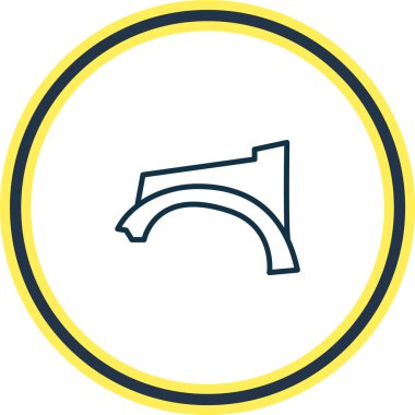 Çamurluk ikon çizgisinin vektör çizimi. Güzel ayrıntılar öğe olarak onarım simgesi olarak da kullanılabilir.