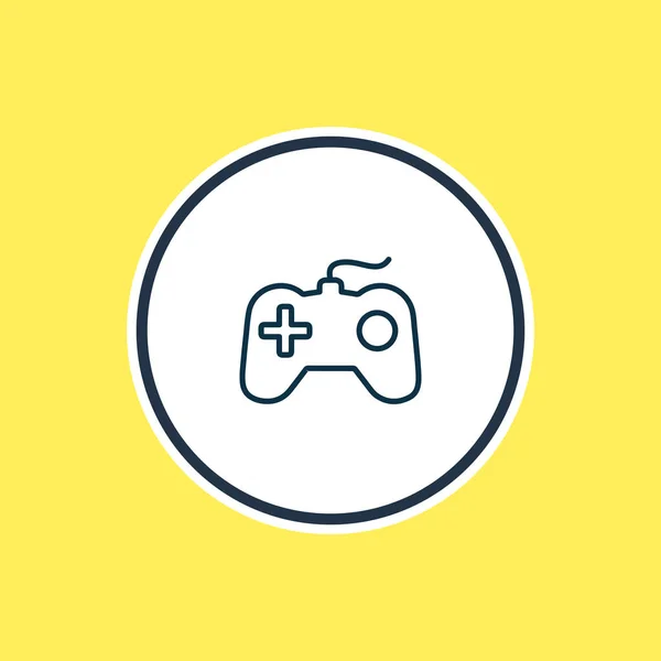 Illustratie van het spel console pictogram lijn. Mooi hobbyelement kan ook gebruikt worden als joystick icoon element. — Stockfoto