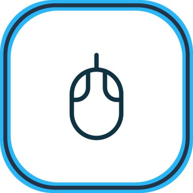Vector illustration of computer mouse icon line. Beautiful workplace element also can be used as controller icon element.