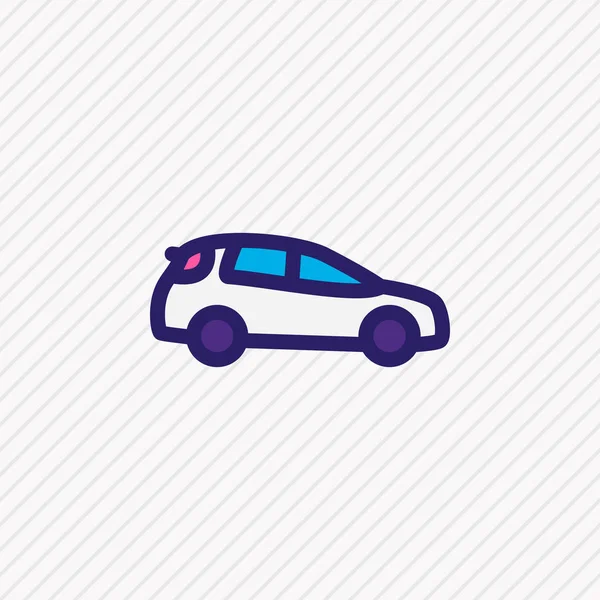 Vector illustration of medium suv icon colored line. Beautiful transit element also can be used as auto icon element. — Stock Vector