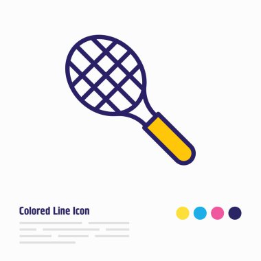 Spor simgesi renkli çizginin gösterimi. Güzel atletik elementler tenis roketi simgesi olarak da kullanılabilir.