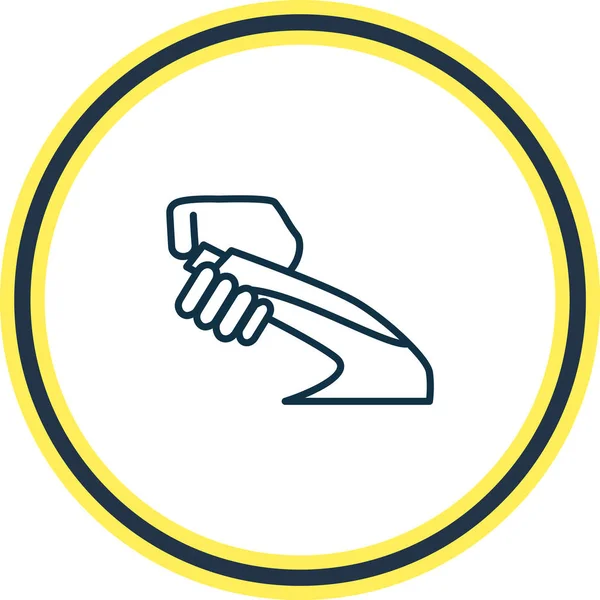 Иллюстрация иконки автомобильного ручного тормоза. Элемент "детали" также можно использовать в качестве значка безопасности . — стоковое фото