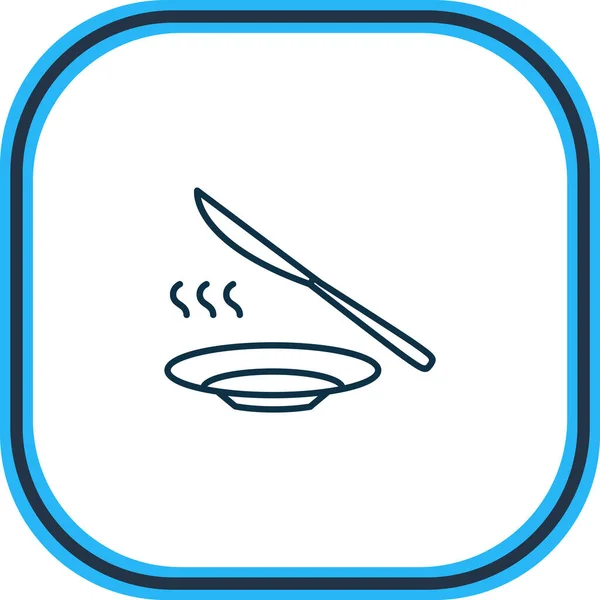 Ilustrarea liniei pictogramei cuțitului de cină. Element frumos ustensile de bucătărie, de asemenea, poate fi folosit ca element pictogramă lamă . — Fotografie, imagine de stoc