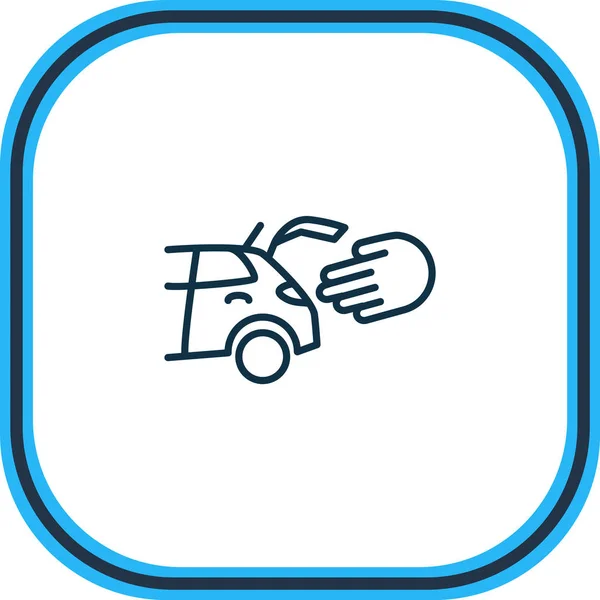 Ilustracja linii ikony bagażnika. Piękny element detali może być również wykorzystywany jako ikona pojazdu. — Zdjęcie stockowe