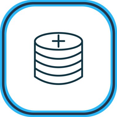 Kar ikonu çizgisinin vektör illüstrasyonu. Güzel ticaret unsuru artı simge unsuru olarak da kullanılabilir.