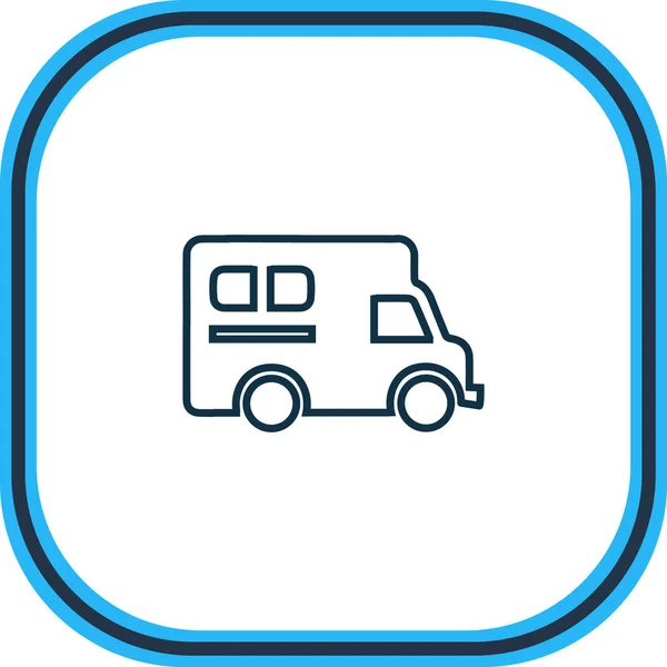 Illustration der Campervan-Symbollinie. schönes Transportelement kann auch als Icon-Element für Wohnwagen verwendet werden. — Stockfoto