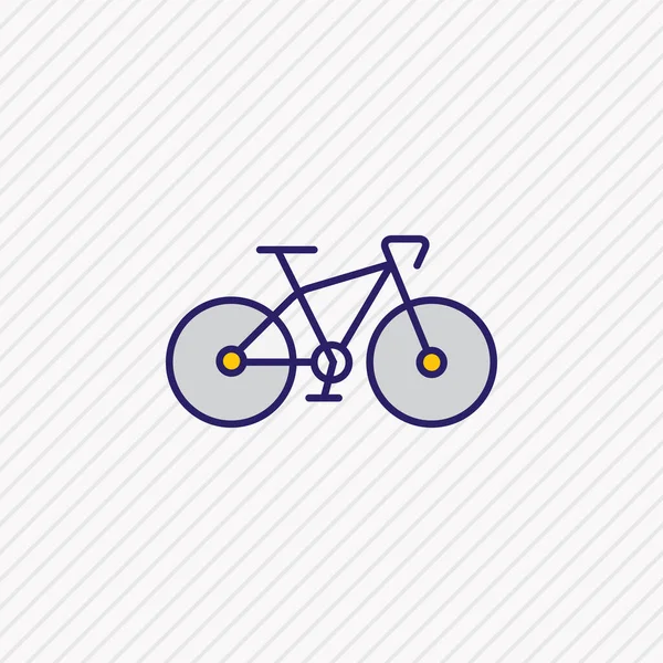 Ілюстрація значка велосипеда кольорової лінії. Красивий елемент для перенесення також може бути використаний як елемент піктограми велосипеда . — стокове фото