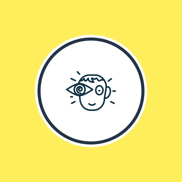 illustration of vision icon line. Beautiful emoji element also can be used as view icon element.
