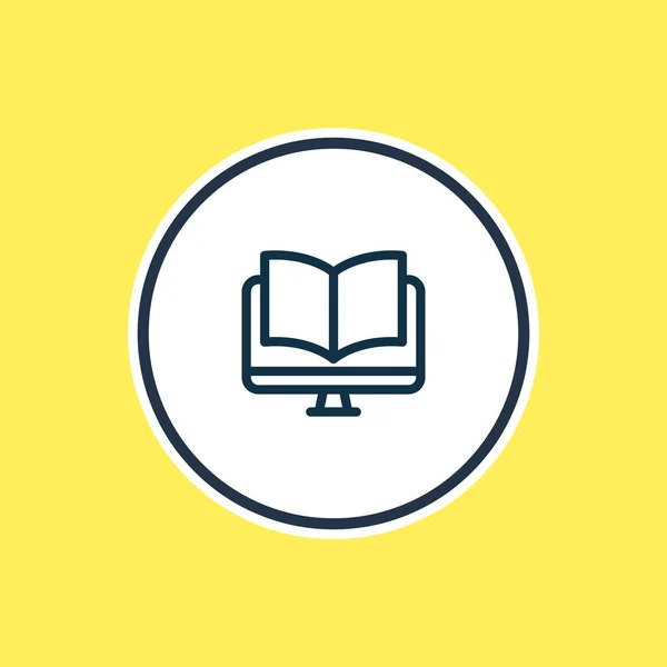 Illustratie van ebook icoon lijn. Mooie boek lezen element kan ook worden gebruikt als online lezen pictogram element. — Stockfoto