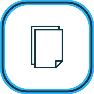 Belge simgesi satırının vektör illüstrasyonu. Güzel sayfa ögesi kopyalama simgesi olarak da kullanılabilir.