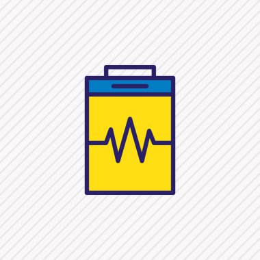 Alıcı simgesi renkli satırın vektör illüstrasyonu. Güzel sağlık elementleri tıbbi kayıt simgesi olarak da kullanılabilir.