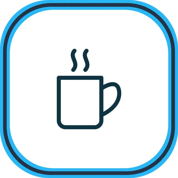 Illustration der Symbollinie für Kaffeebecher. schönes Büroelement kann auch als Cappuccino-Icon-Element verwendet werden. — Stockfoto