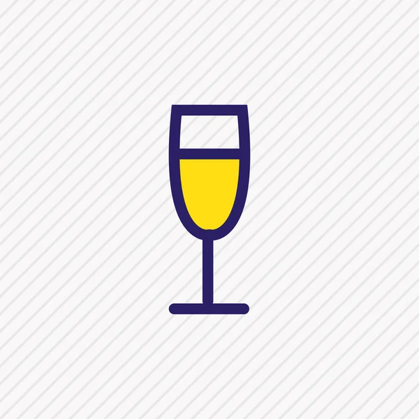 Ilustração de champanhe ícone colorido linha. Elemento de comemoração bonita também pode ser usado como elemento ícone de vinho . — Fotografia de Stock