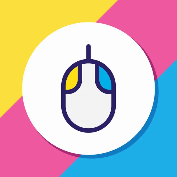 Illustration av musen ikon färgad linje. Vackra arbetsplats element kan också användas som rullande ikon element. — Stockfoto