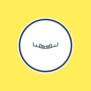 Başlık simge satırının vektör illüstrasyonu. Güzel detay ögesi burun paneli simgesi olarak da kullanılabilir.