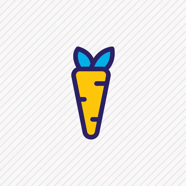 Vector illustration of carrot icon colored line. Beautiful hobby element also can be used as veggie icon element. — Stock Vector