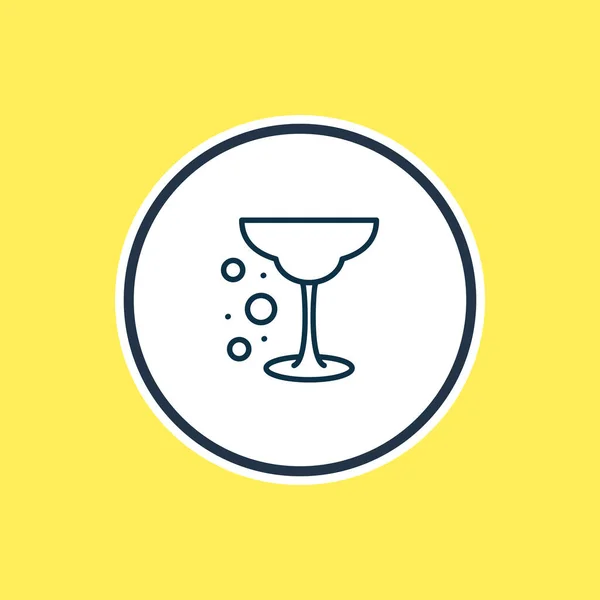 Illustration of margarita glass icon line. Beautiful beverages element also can be used as nightclub icon element. — Stock Photo, Image