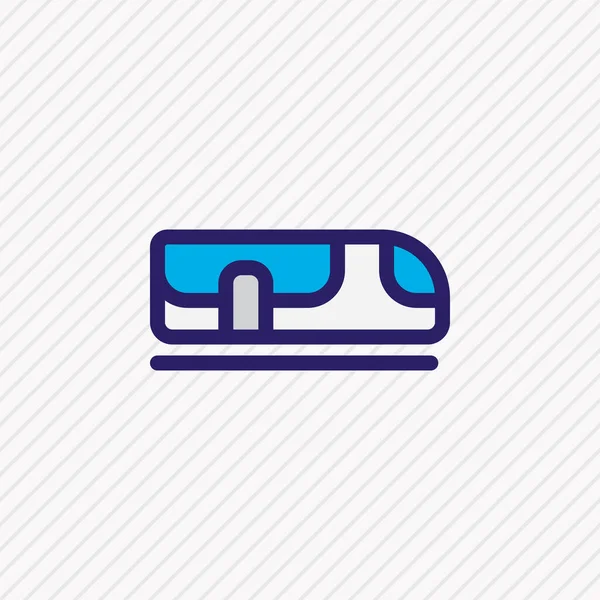 Ilustración vectorial de la línea de color icono subterráneo. Hermoso elemento de tránsito también se puede utilizar como elemento icono del metro . — Vector de stock