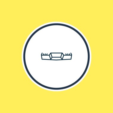 Tampon ikon çizgisinin vektör illüstrasyonu. Güzel araç ögesi ayrıca araba ön simgesi ögesi olarak da kullanılabilir.